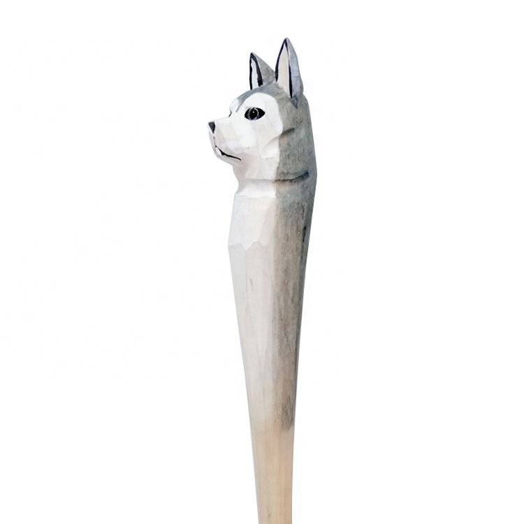 products under 1 dollar Ready to ship blue black ink hand craft wood carved pen custom logo animal wooden pen
