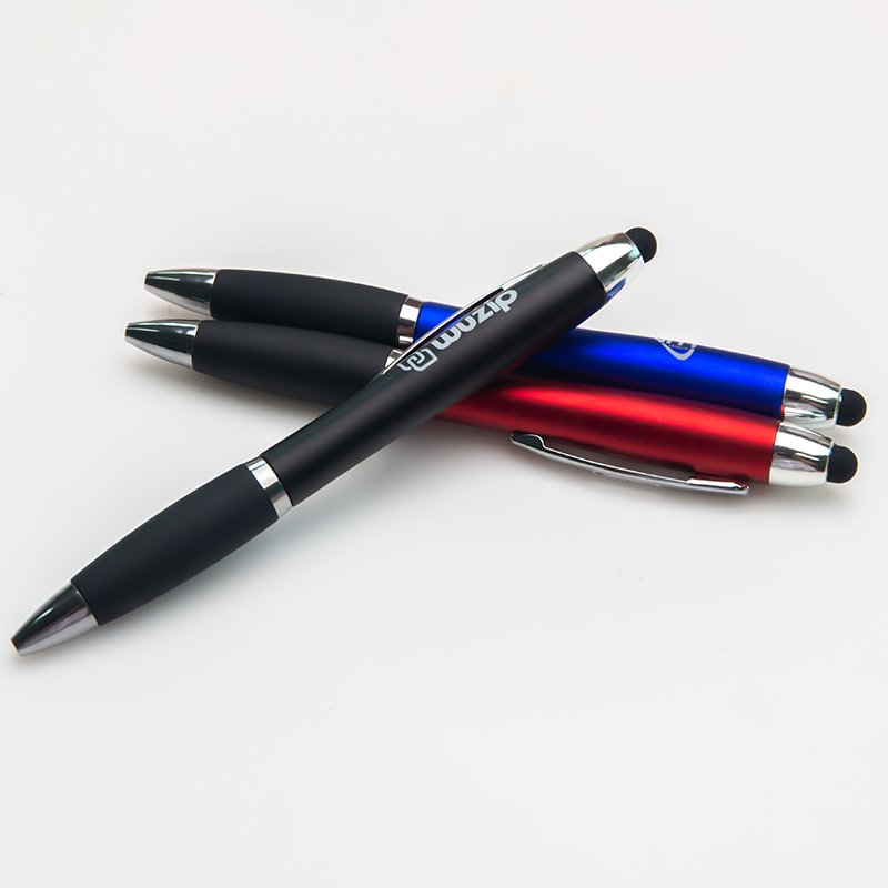Novelty LED Light Logo Ballpoint Pen Shiny Laser Engraved Stylus and Plastic Gift Pen