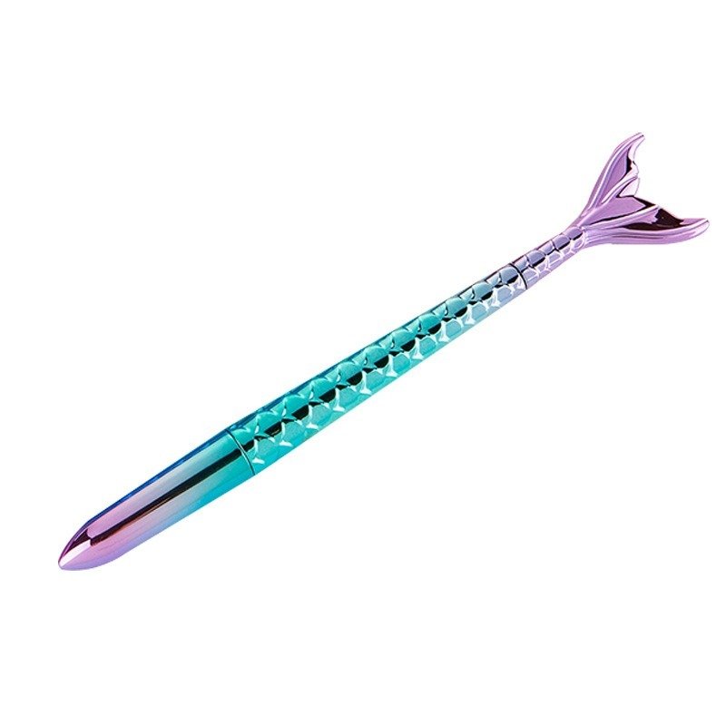School mermaid neutral pen children's stationery gift kawaii fish tail ballpoint pen customized luminous pen