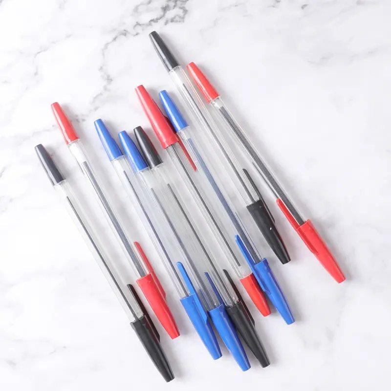 Stylo Gel Cheap Office Transparent Plastic Ballpoint Pen Gel Pen