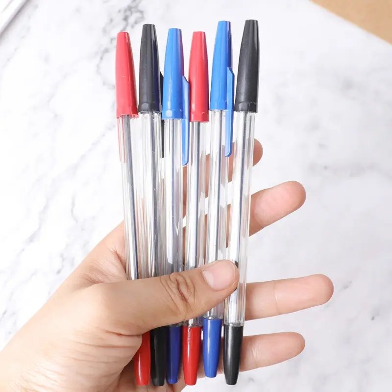 Stylo Gel Cheap Office Transparent Plastic Ballpoint Pen Gel Pen