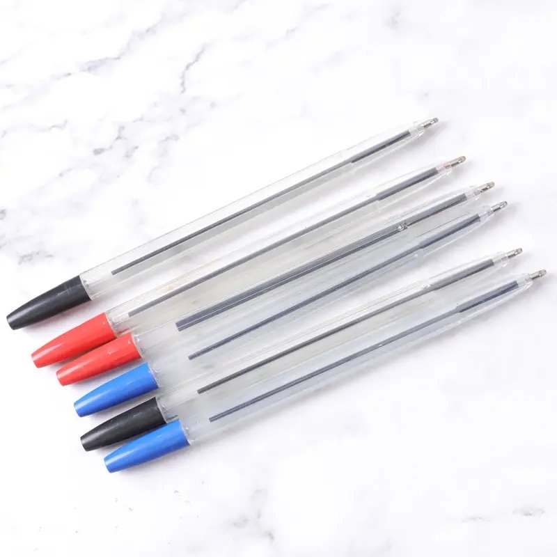 Stylo Gel Cheap Office Transparent Plastic Ballpoint Pen Gel Pen
