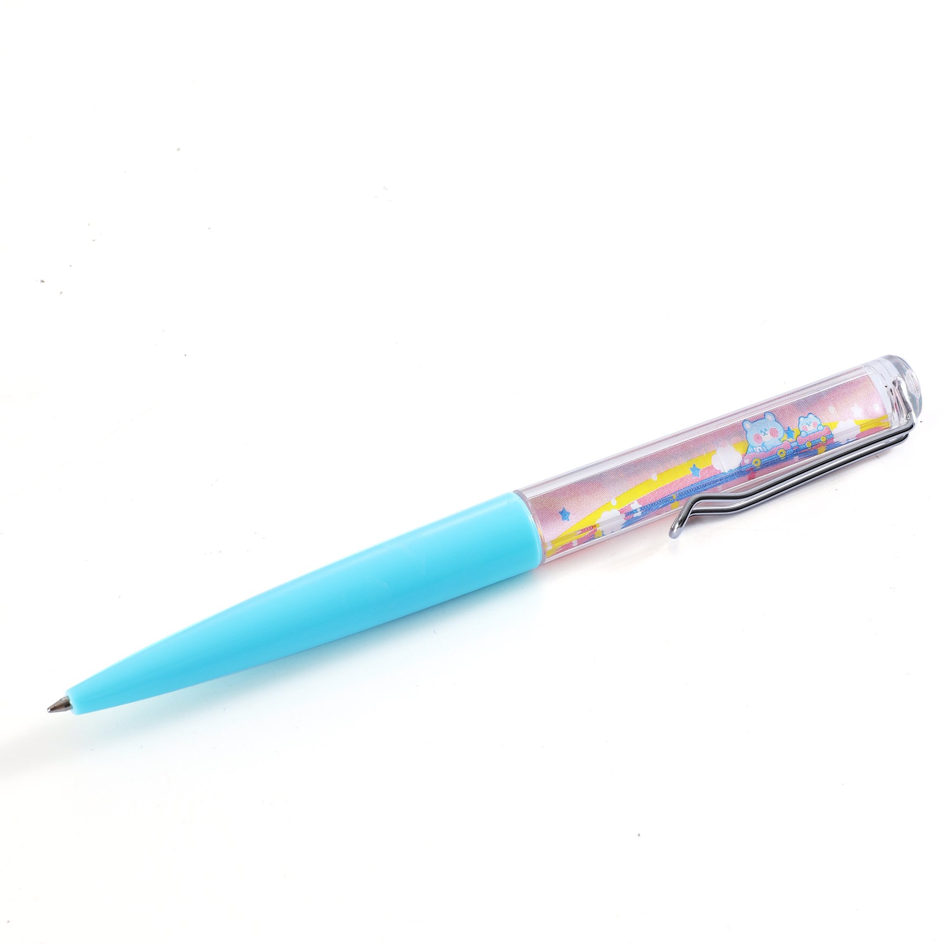 Hot Selling Factory Advertising ABS Plastic Ballpoint Pen Custom Logo 2D 3D Floater Floating Liquid Ball Novelty 1.0mm Gifts