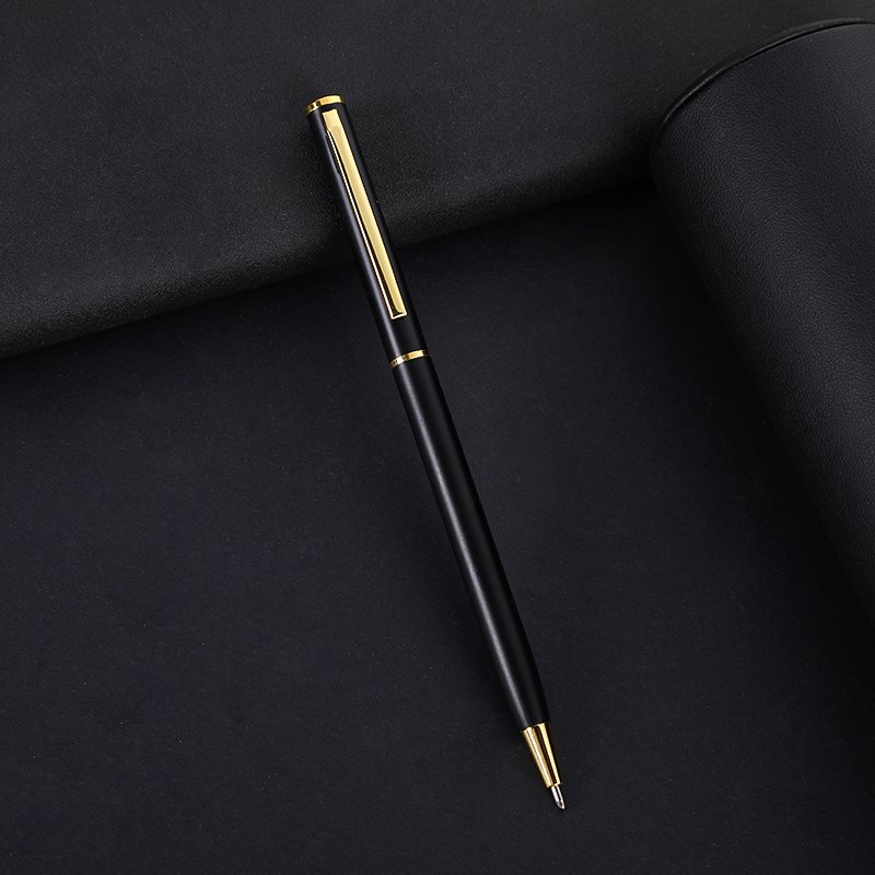 2024 New Hot Sale Business Metal Ballpoint Pen Slim Quality Giveaway Gifts Office Advertising Ballpoint Pen Customize Logo