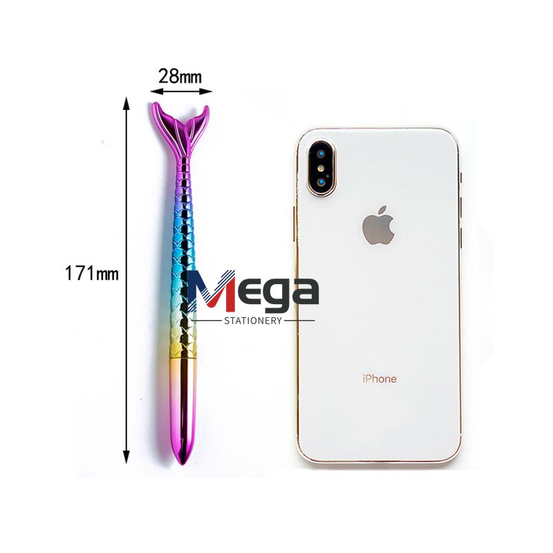 MEGA Promotional Creative Gradient Colorful Shiny Mermaid Fish Novelty Gel Pen For Promotional Gift School Office