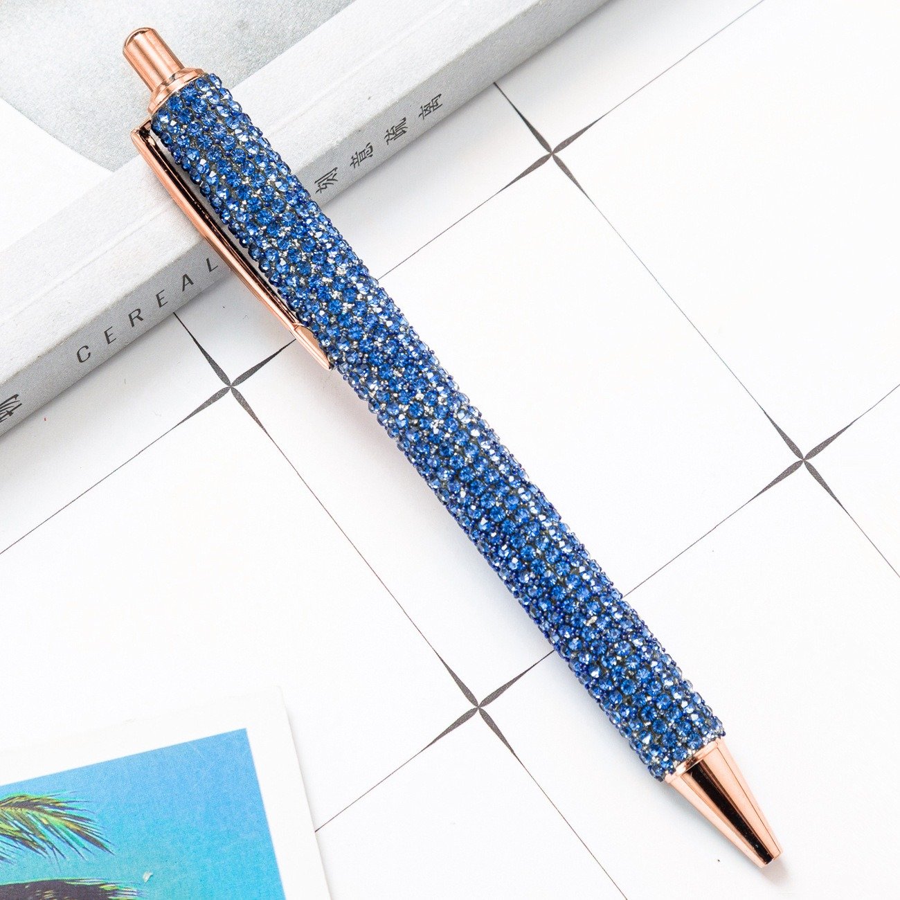 Wholesale Diamond Covered Ballpoint Pen Promotional Sequin Press Jumping Metal Glitter Pen For Gift