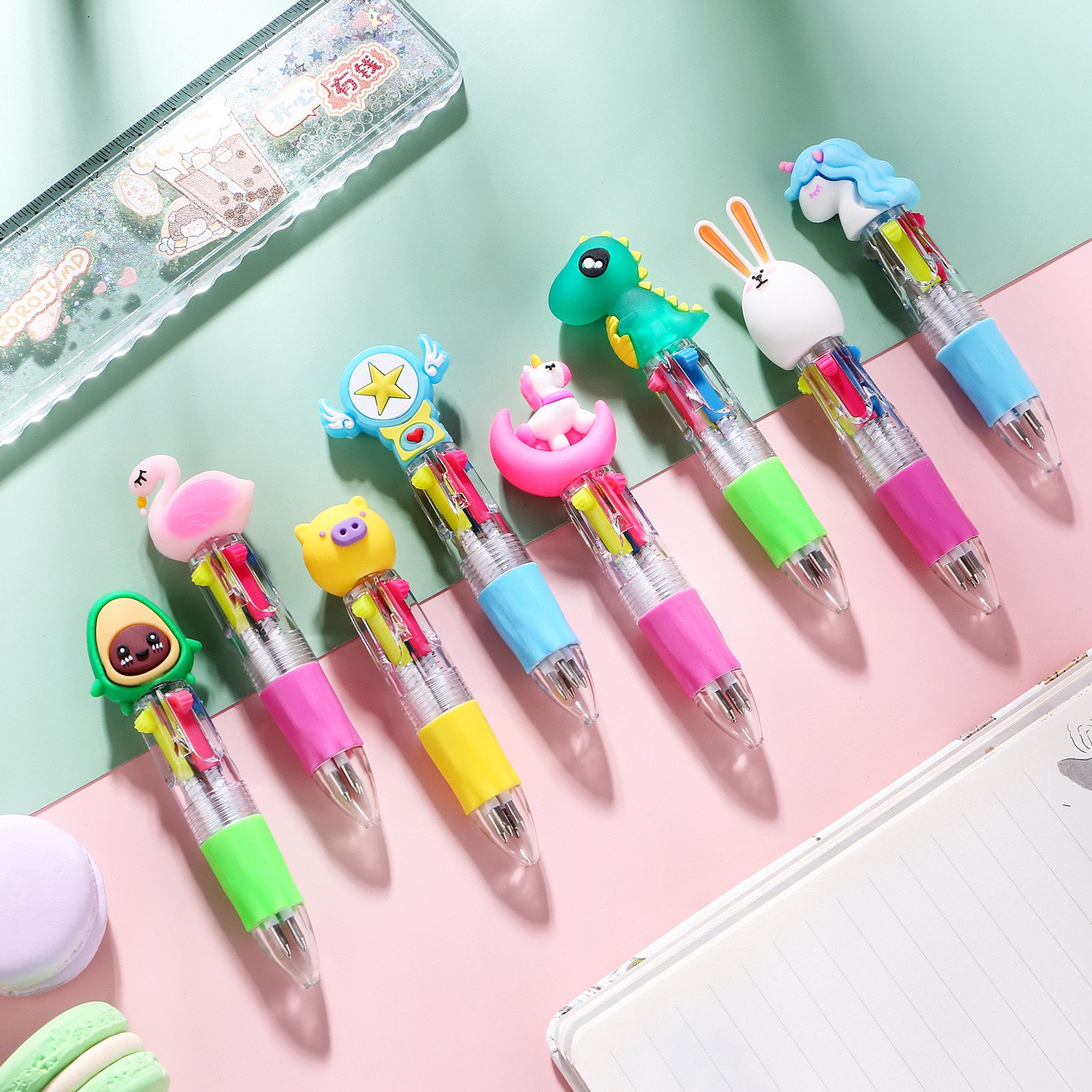 Promotional Plastic Mini Creative Cute kawaii Cartoon Animal ballpoint pen Novelty Student School prize gift