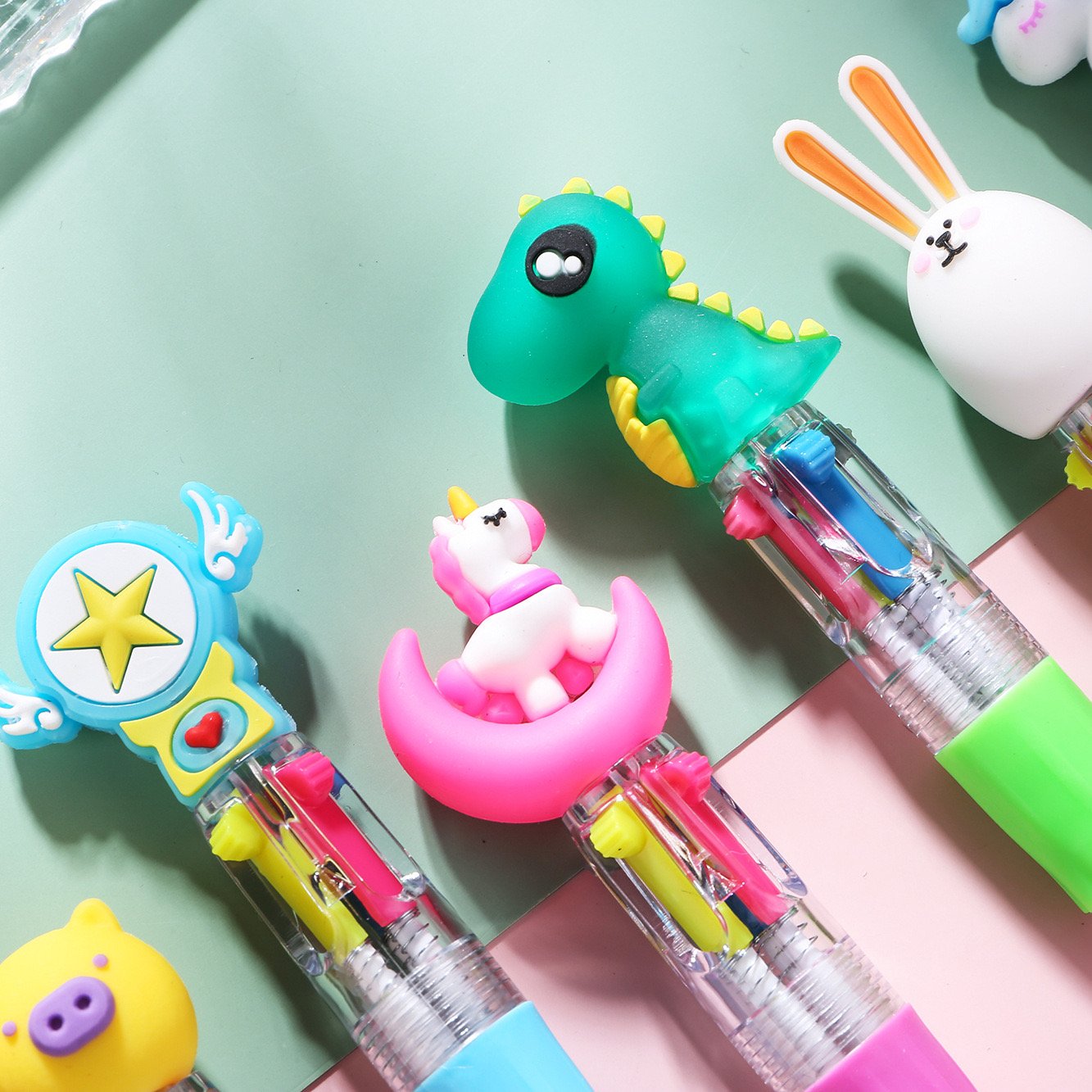 Promotional Plastic Mini Creative Cute kawaii Cartoon Animal ballpoint pen Novelty Student School prize gift