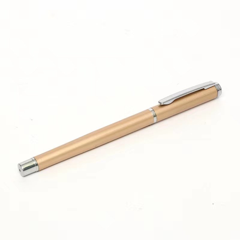 High-Grade Black Signature Metal Ballpoint Pen Quick-Drying Laser Engraved Logo Heavy Feel High Appearance Level Gift