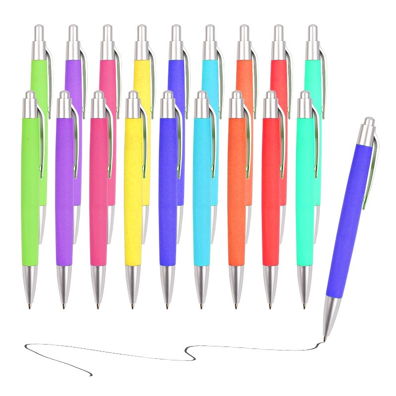 Customized Logo Promotional Cheap Retractable Plastic Black Blue Custom Pens Ballpoint Pens Classic Logo Pen