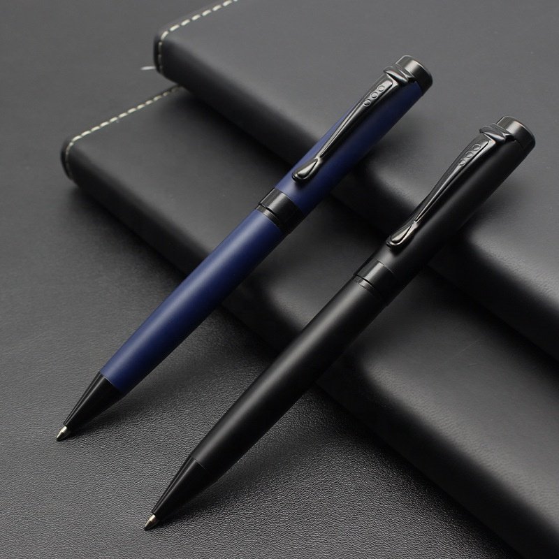 Hotel Laser Black Matte Metal High Quality Luxury ball pen All Sports Customized Ballpoint Pen Promotional Pen