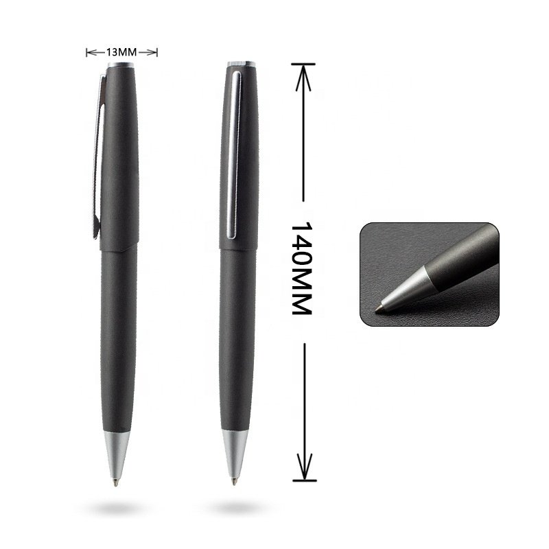 Hotel Laser Black Matte Metal High Quality Luxury ball pen All Sports Customized Ballpoint Pen Promotional Pen