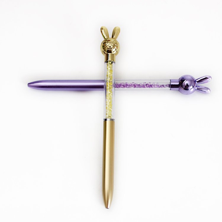 O&Q animal style luxury pen New design cartoon rabbit environmental friendly plastic ball pens for All Saints Day gift