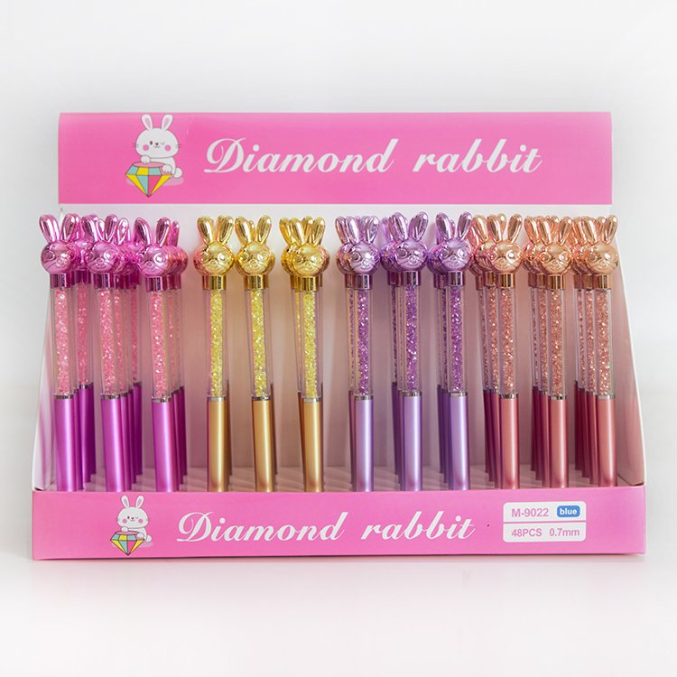 O&Q animal style luxury pen New design cartoon rabbit environmental friendly plastic ball pens for All Saints Day gift