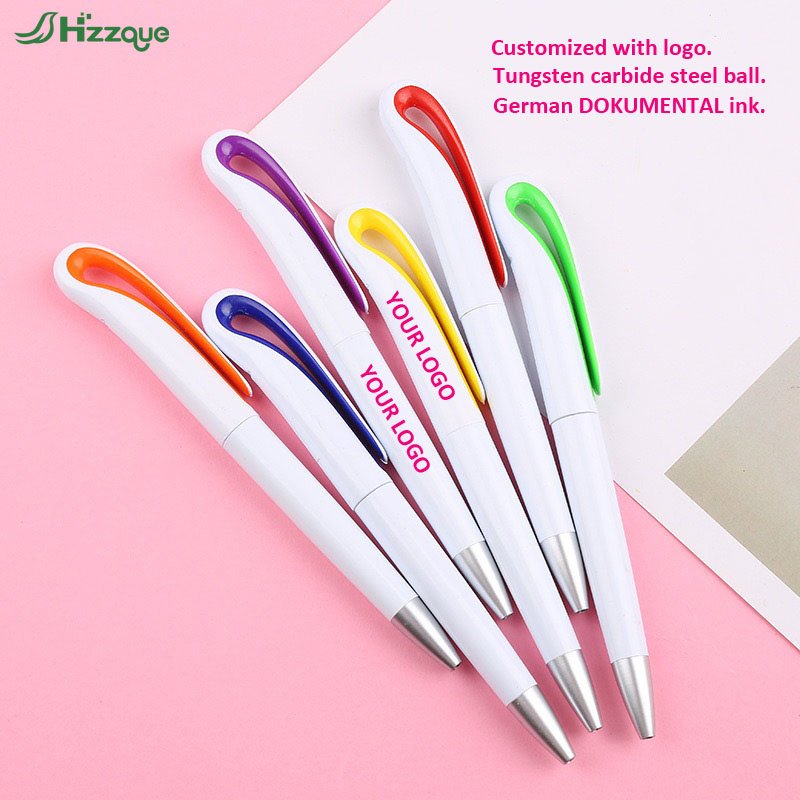 Wholesale Multi-colour Personalized With Custom Logo 1.00mm Plastic Ballpoint Pen