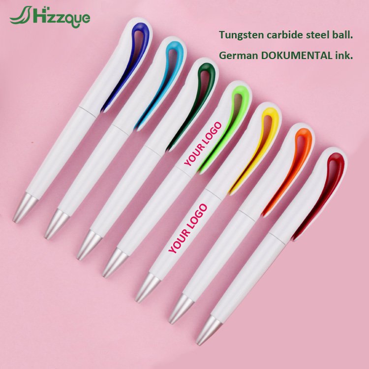 Wholesale Multi-colour Personalized With Custom Logo 1.00mm Plastic Ballpoint Pen