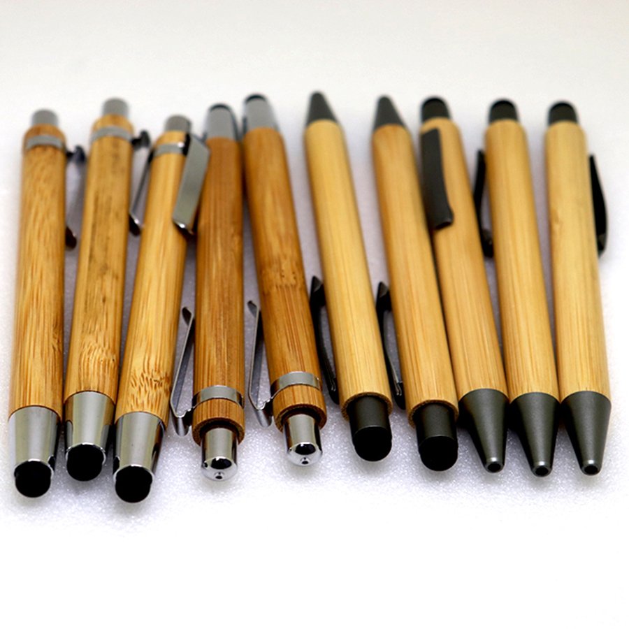 Good Stationery Quality Cheap Gift Advertising Promotional Customized Logo Ball Pen Wood Ballpoint Pen