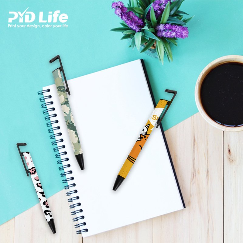 PYD Life Wholesale Personalized DIY Aluminum Sublimation Blanks Ballpoint Pen with Shrink Wrap