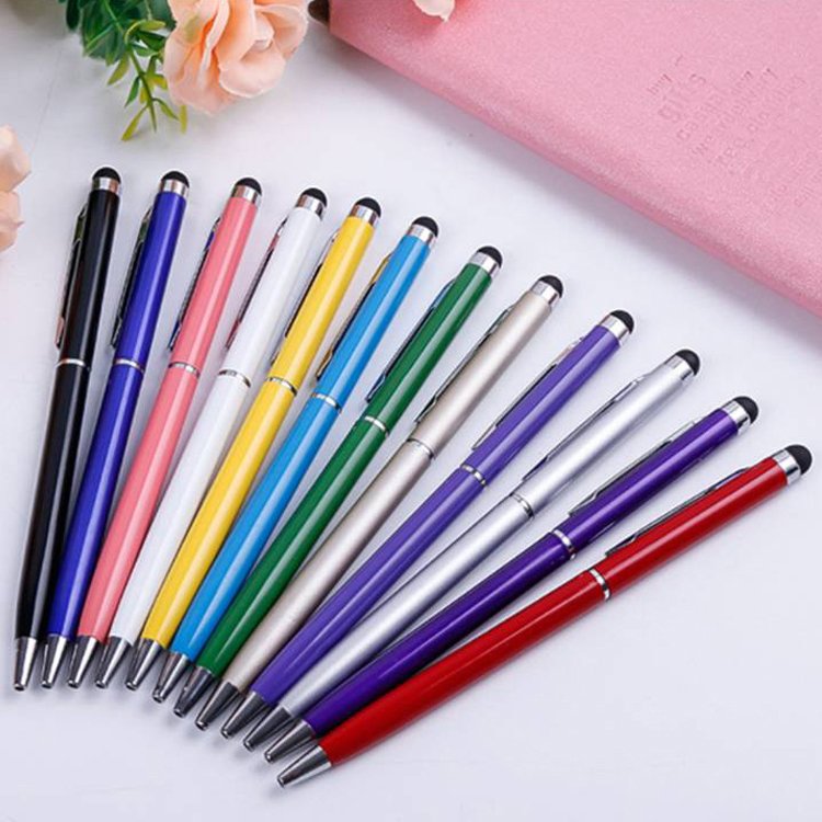 DR001-BP-03 Custom Logo Metal Super Thin Ballpoint Touch screen Stylus Pen Promotional Items