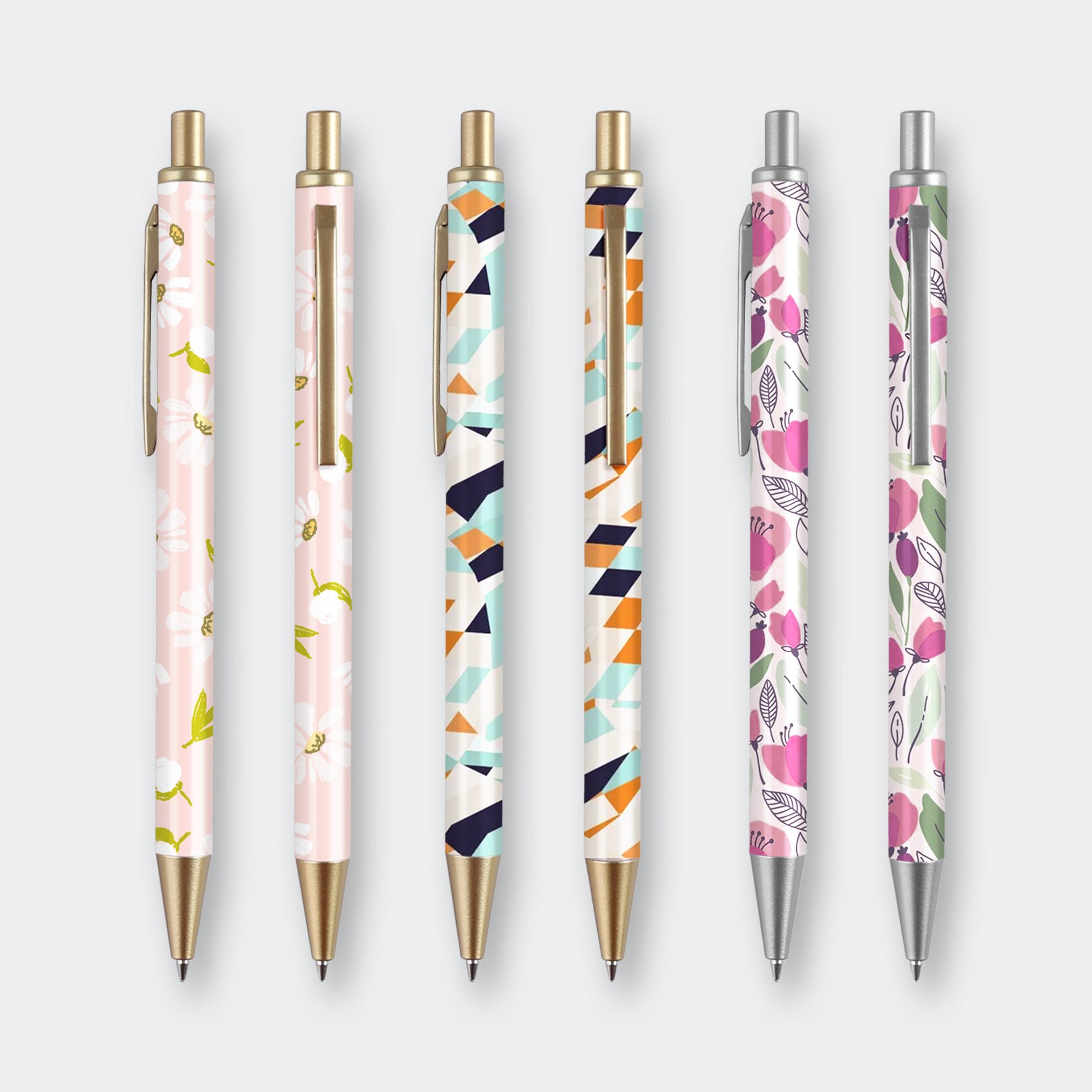 Personalized Custom Logo Printed Black Ink Roller Pen Advertising Gift Macaroon Color Metal Ballpoint Pen