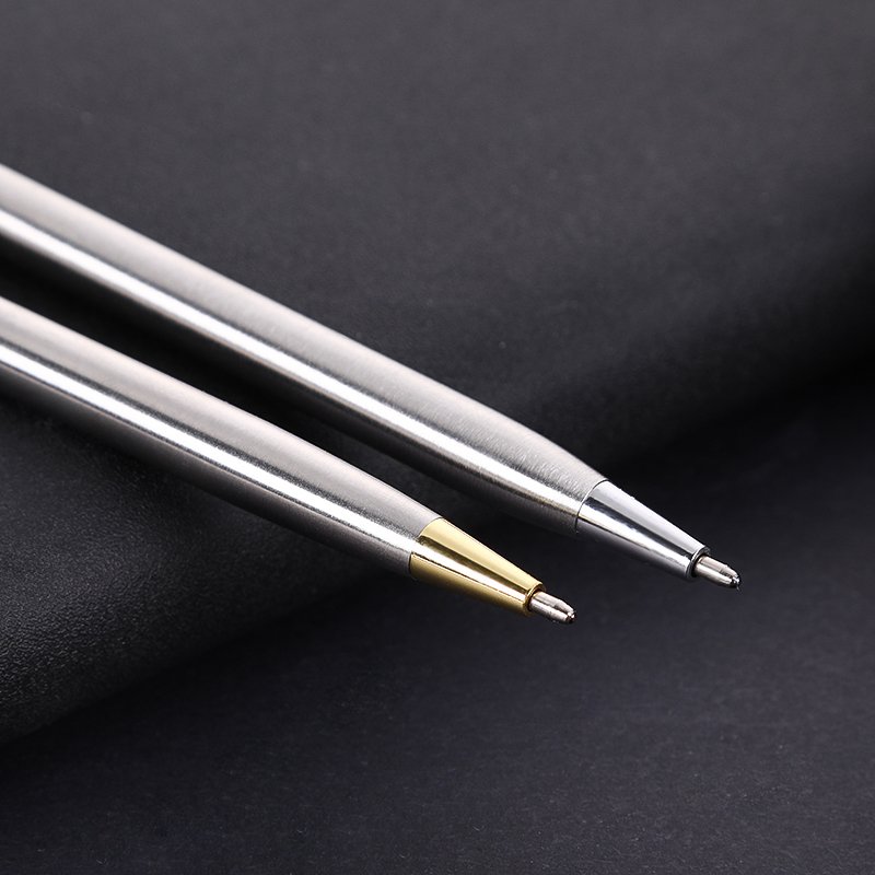 New Hot Sale White Metal Pens Slim Twist Ballpoint Pen for Hotel Wedding Gift Pen Custom Logo Accepted Stylo