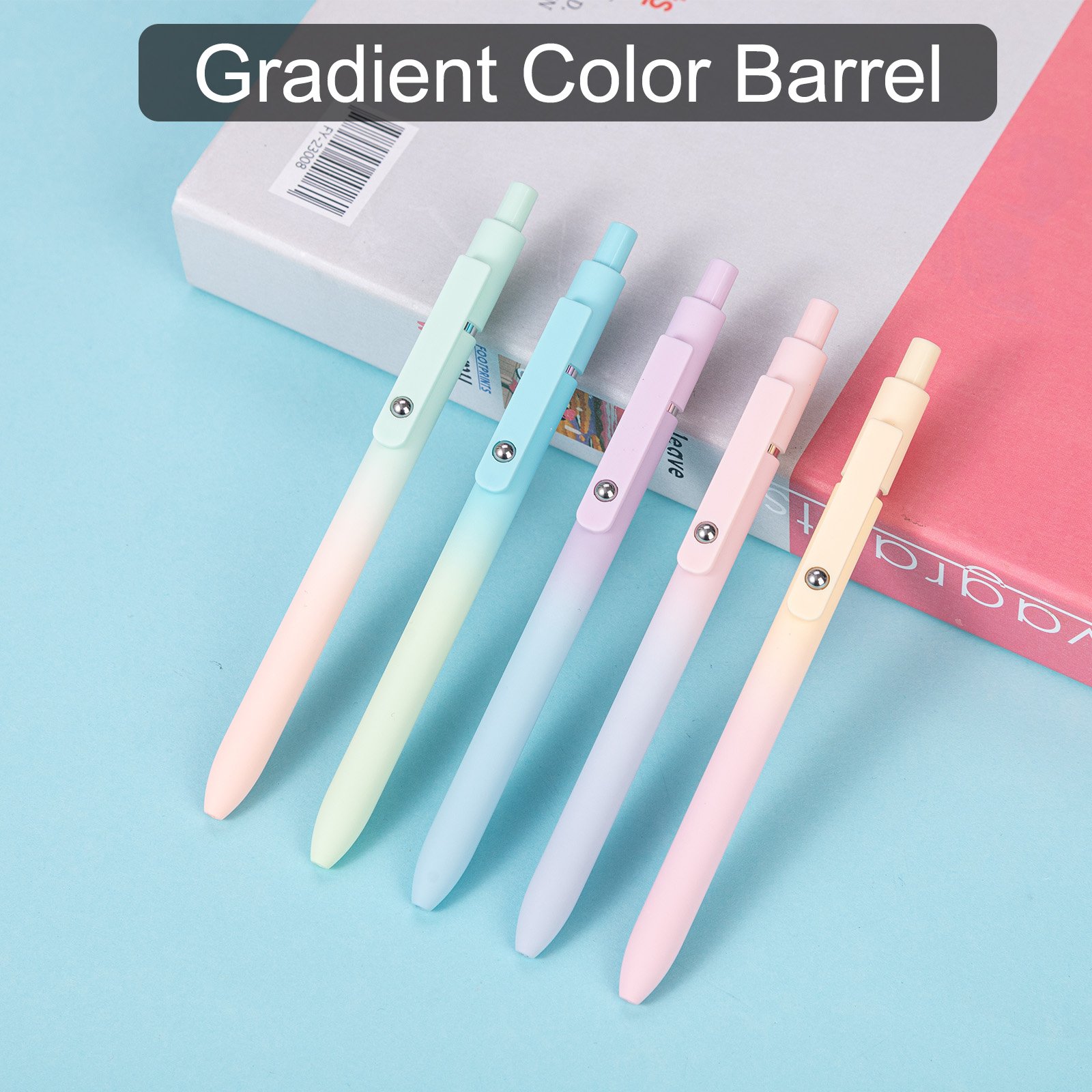 0.5 cm 6 Color Ballpoint Pen Fine Nib Smooth Writing Pen Retractable Gel Pen Suitable For Office School Supplies