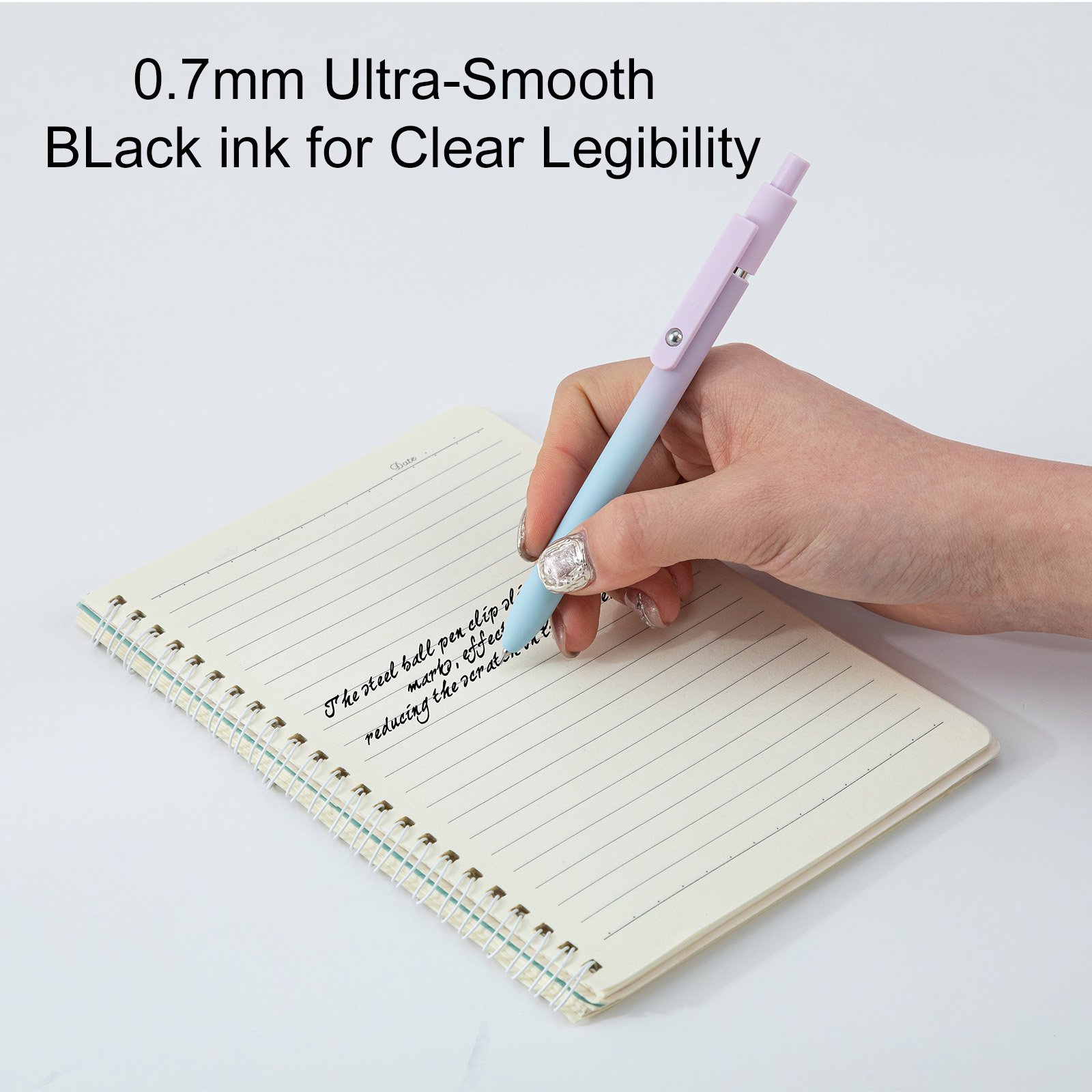 0.5 cm 6 Color Ballpoint Pen Fine Nib Smooth Writing Pen Retractable Gel Pen Suitable For Office School Supplies