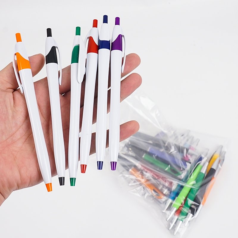 Promotional Customized Smooth Writing Ball Pen With Logo Click Plastic Gift Ballpoint Pens with Logo