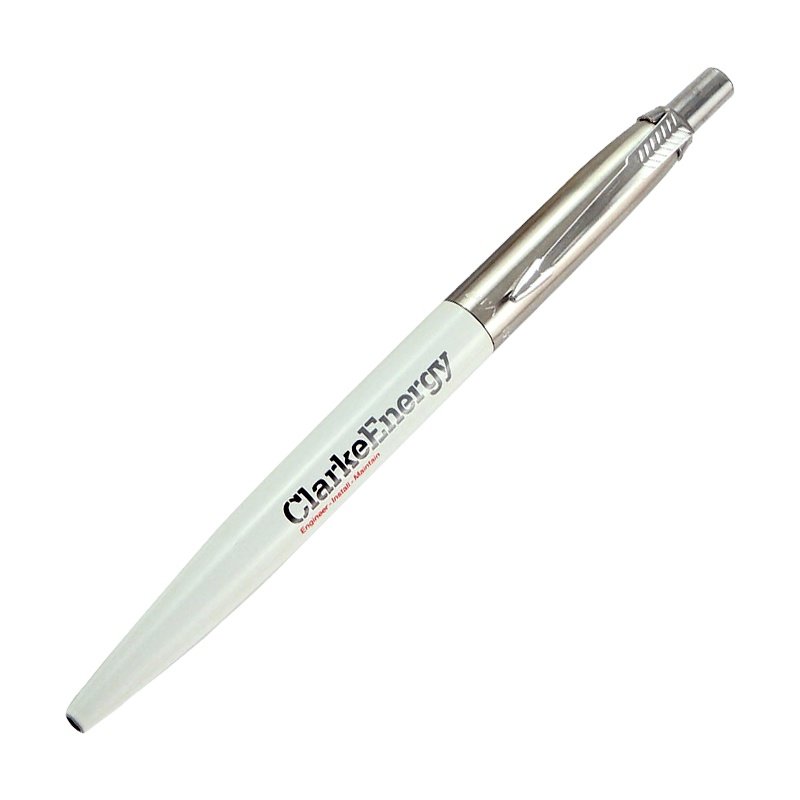 Promotional metal sonnet jotter ballpoint pen with customized company logo white retractable ball pen