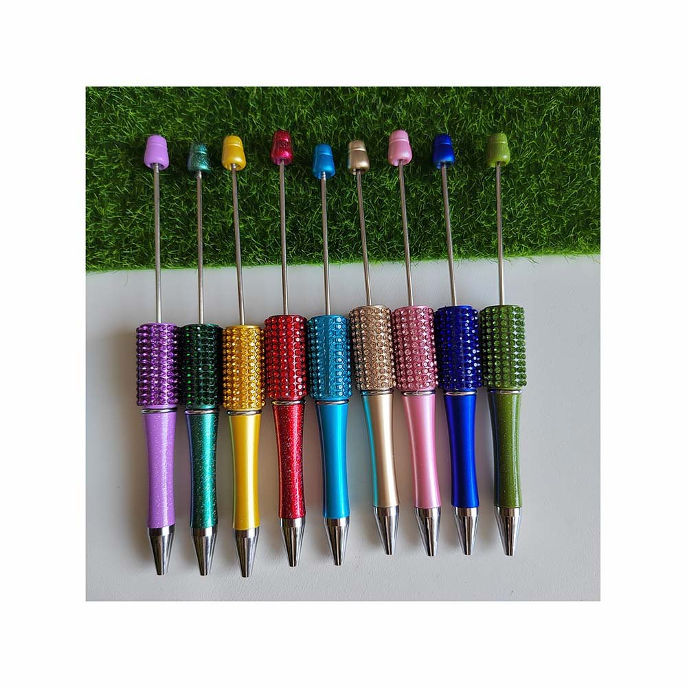 Diamond Beaded Pen DIY Colorful Ballpoint Pens Student Stationery Pens for Writing School Office Gift Supplies