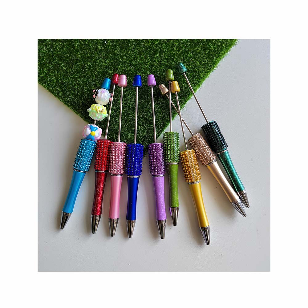 Diamond Beaded Pen DIY Colorful Ballpoint Pens Student Stationery Pens for Writing School Office Gift Supplies