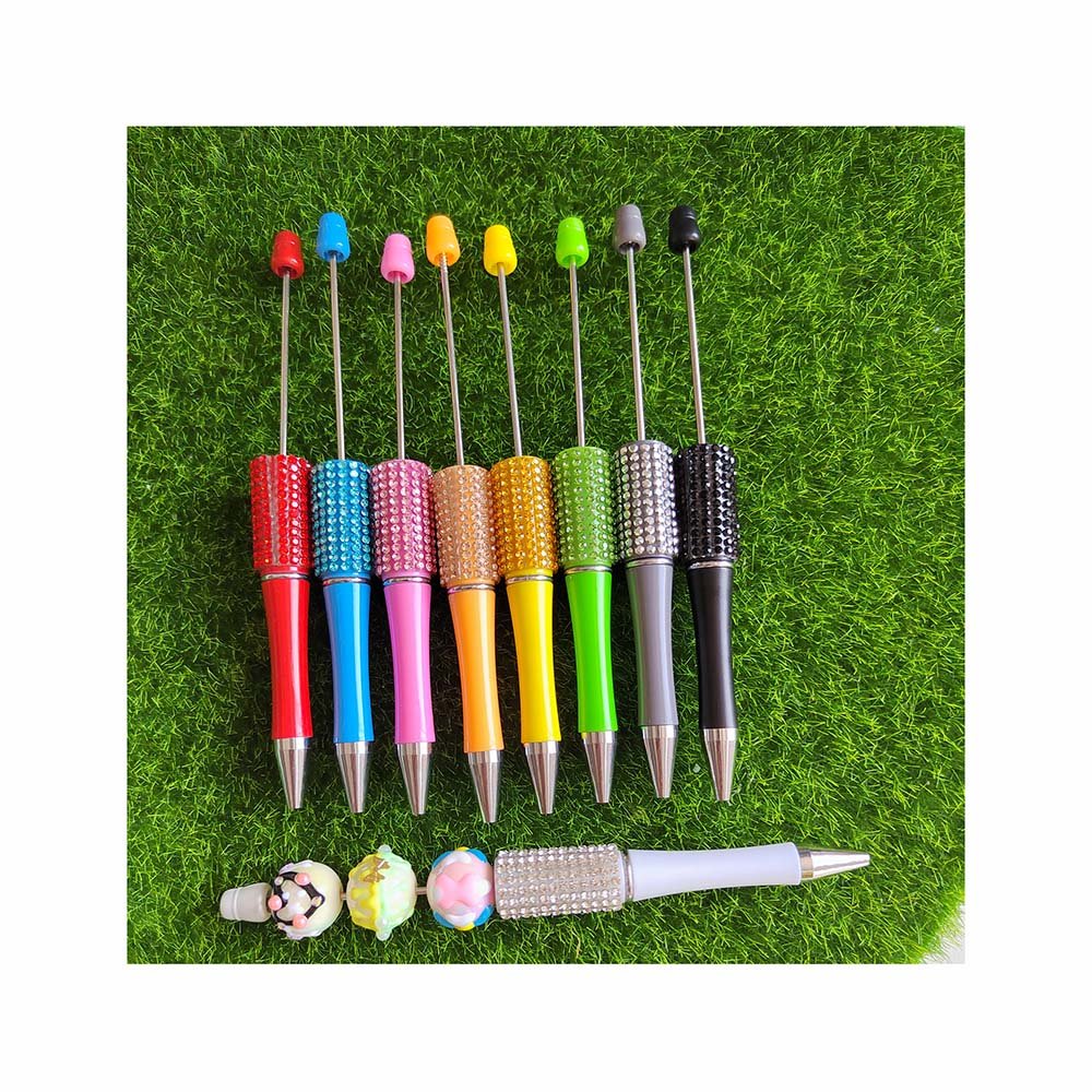 Diamond Beaded Pen DIY Colorful Ballpoint Pens Student Stationery Pens for Writing School Office Gift Supplies