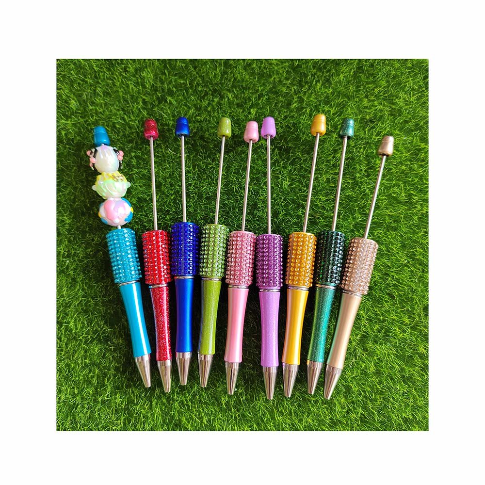 Diamond Beaded Pen DIY Colorful Ballpoint Pens Student Stationery Pens for Writing School Office Gift Supplies