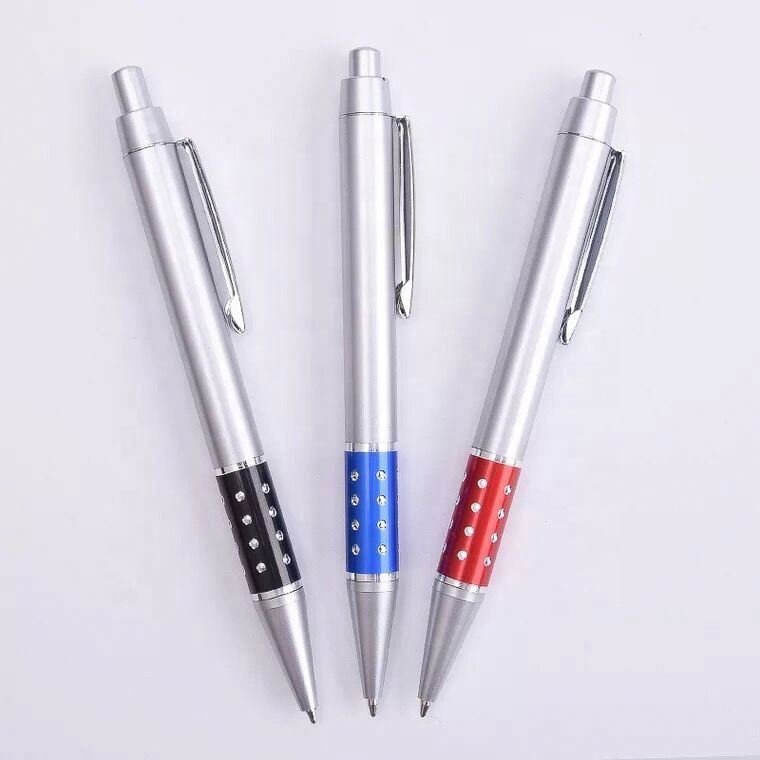 New design promotional pencustom luent writing decorative plastic advertising ballpoint pen