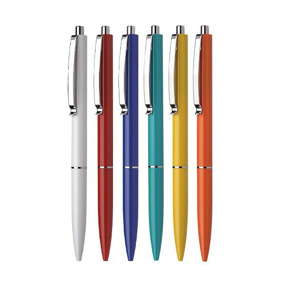 Colorful Simpy Brand Prom Biros Cheap Good Quality Advertising Metal Clip Plastic Barrel Ballpoint Pen with Custom Logo Imprint
