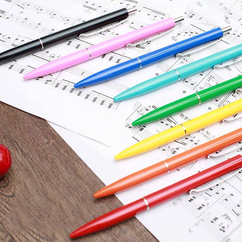 Colorful Simpy Brand Prom Biros Cheap Good Quality Advertising Metal Clip Plastic Barrel Ballpoint Pen with Custom Logo Imprint