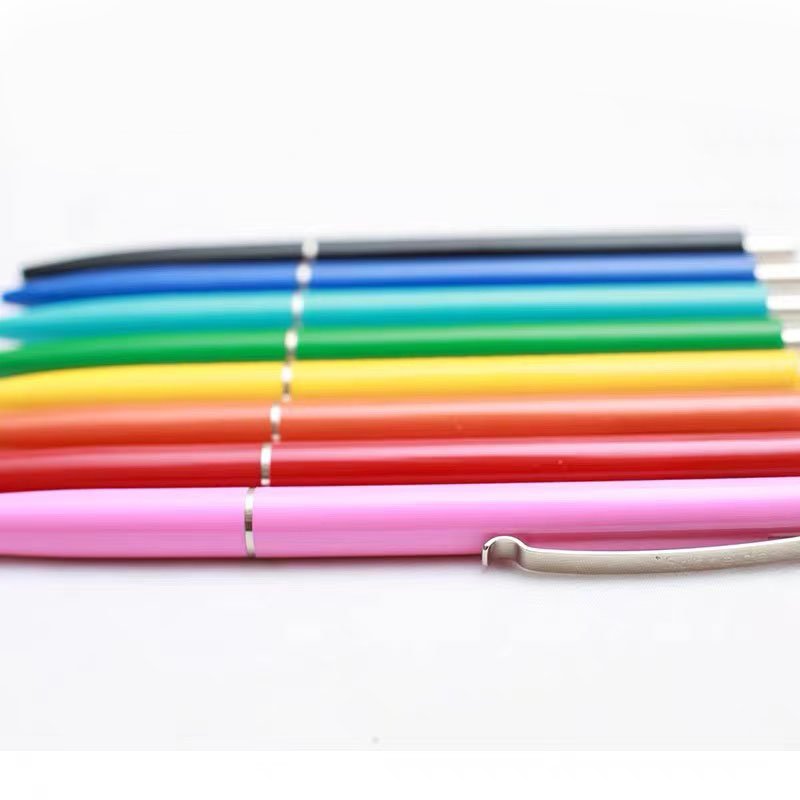 Colorful Simpy Brand Prom Biros Cheap Good Quality Advertising Metal Clip Plastic Barrel Ballpoint Pen with Custom Logo Imprint