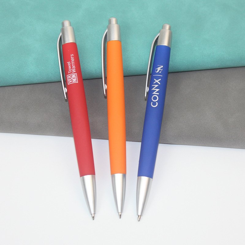 mega hot sell promotion custom logo ballpoint pen plastic rubber click hotel cheapest pen customization ball pen with logo