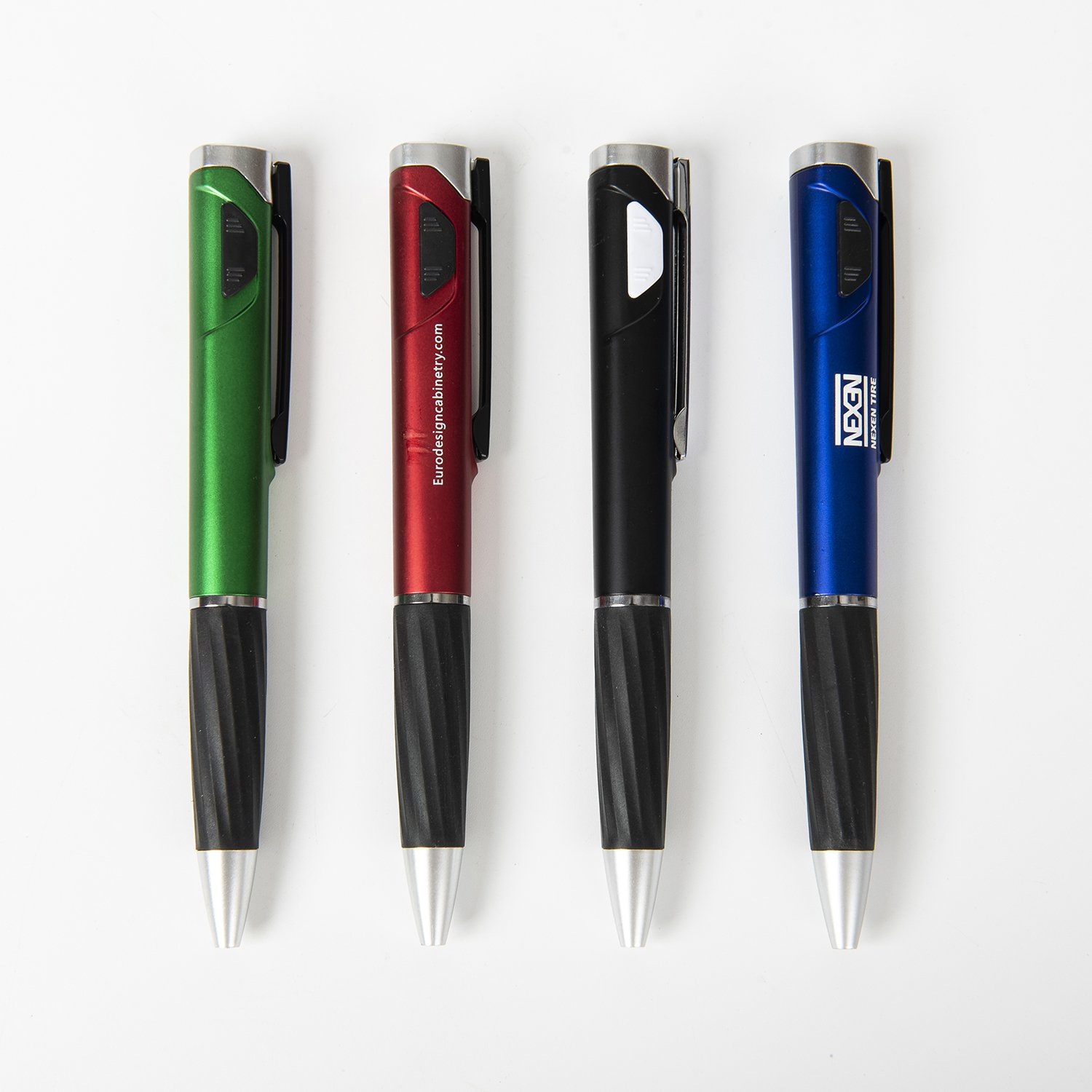 Popular Design Versatile Use Plastic Red Blue Green Black 1.0mm Width Sophisticated Led Light Ballpoint Pen With Customized Logo