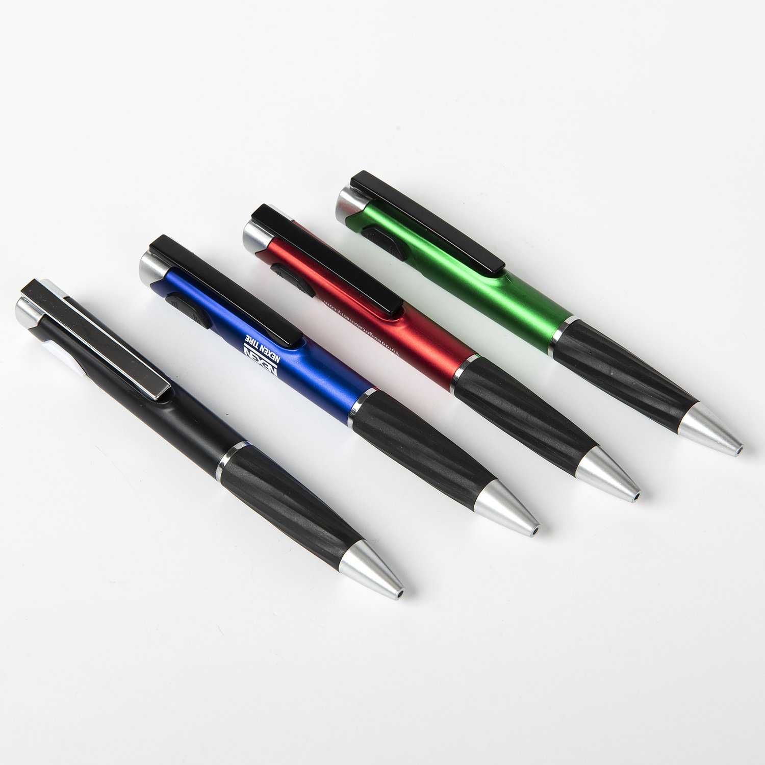 Popular Design Versatile Use Plastic Red Blue Green Black 1.0mm Width Sophisticated Led Light Ballpoint Pen With Customized Logo