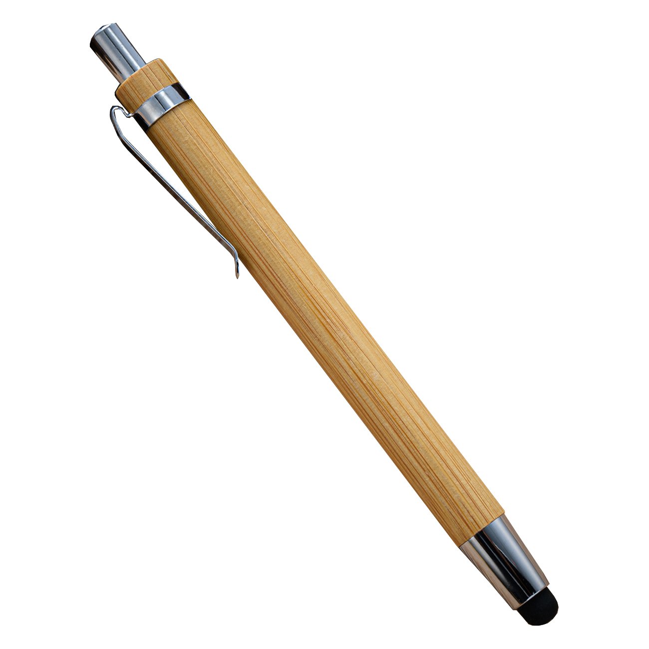 Hot Sale Custom Logo Eco-Friendly Bulk Promotional Bamboo Stylus Pen Wood Ballpoint Wooden Bamboo Pen Plastic Quality Gift
