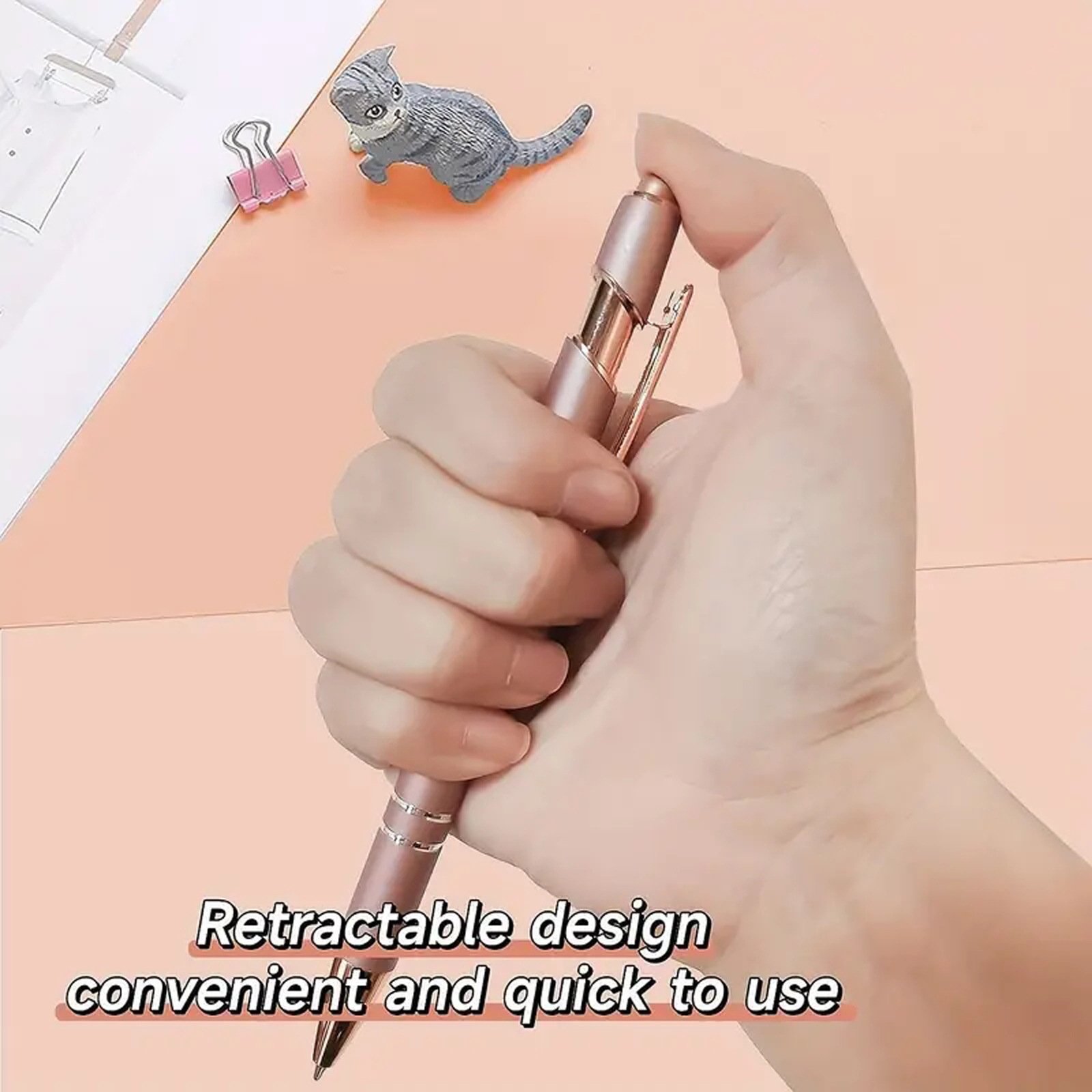 Stylus Pens for Touch Screens 6 Pack Rose Gold Inspirational Pens 1.0mm Medium Point BallPoint Pens Nurse Gifts