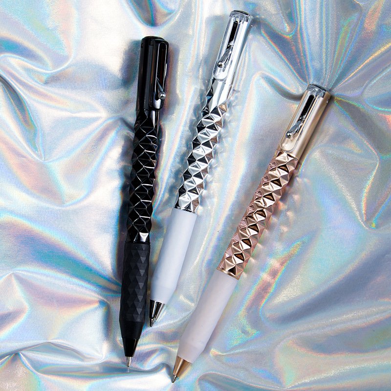 Diamond shaped geometric deformation pen press diamond shaped decompression ballpoint pen student stationery press neutral pen