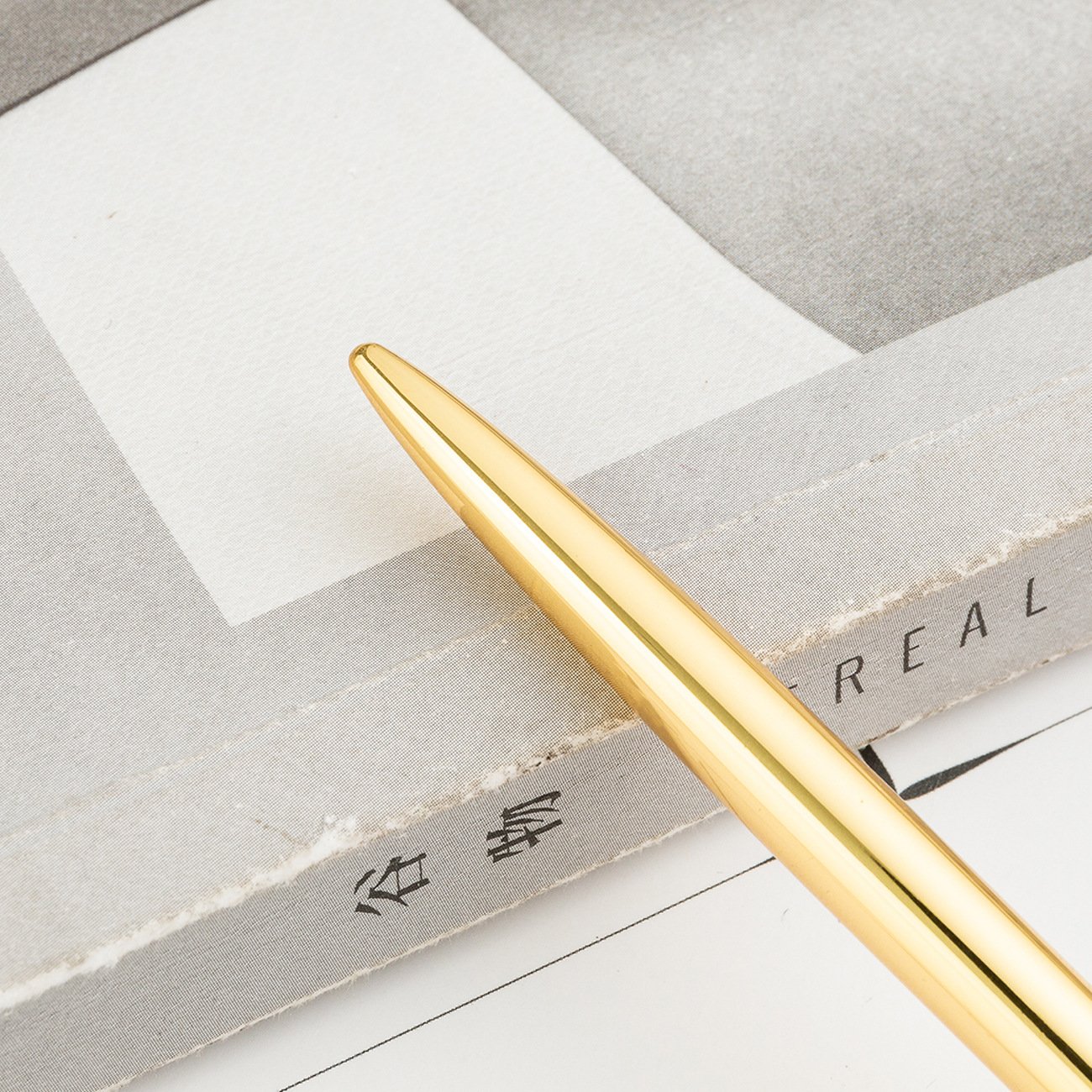 High Quality Slim Metal Ballpoint Pen Twist Open Unique Premium Promotion Golden Ballpoint Slim Pens Custom Logo Gift