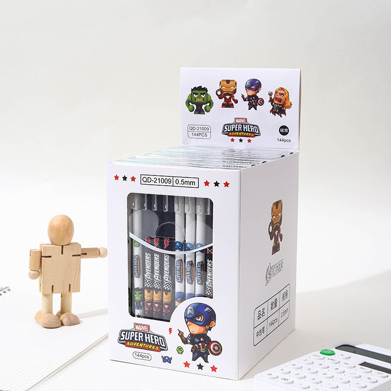 Cute panda click six-color ballpoint pen cute cartoon panda flower multi-color handbook pen