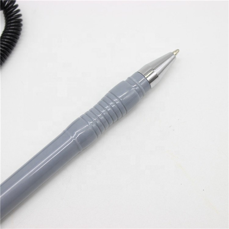 Desk Stand Pen Counter Stick Table Pen Chain Ballpoint Pen With Logo