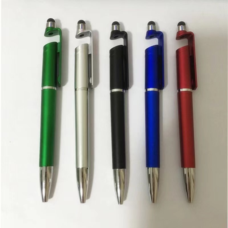 3 in1 Multifunction stylus Ballpoint Pen Custom Plastic Ball Pen Touch Screen Phone Holder