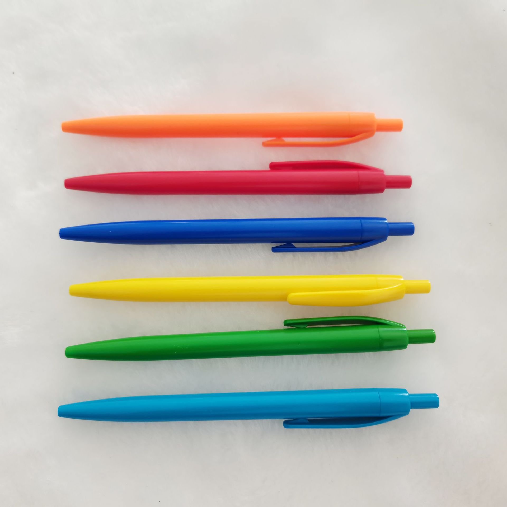 simple cheap price low cost in stock plastic promotional ballpoint pens-support custom solgan logo print -Black ink ball pen