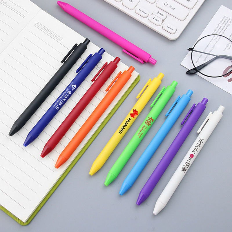Multi-color new promotion ballpoint pen laser engraved print branded logo custom ball point pen promotional pens