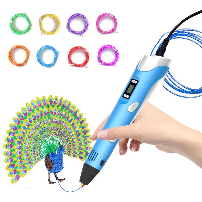 Hot sell Creative Toys LED Screen 3D Printing Pen DIY PLA/ABS 3D Drawing Pen Educational Toys Birthday Gift